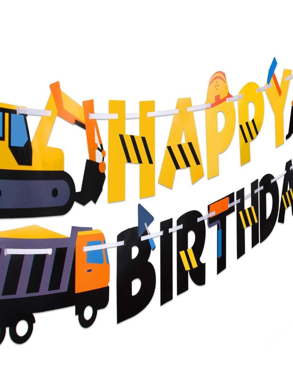 Construction Birthday Party Supplies Banner, 8 ft Truck Decorations